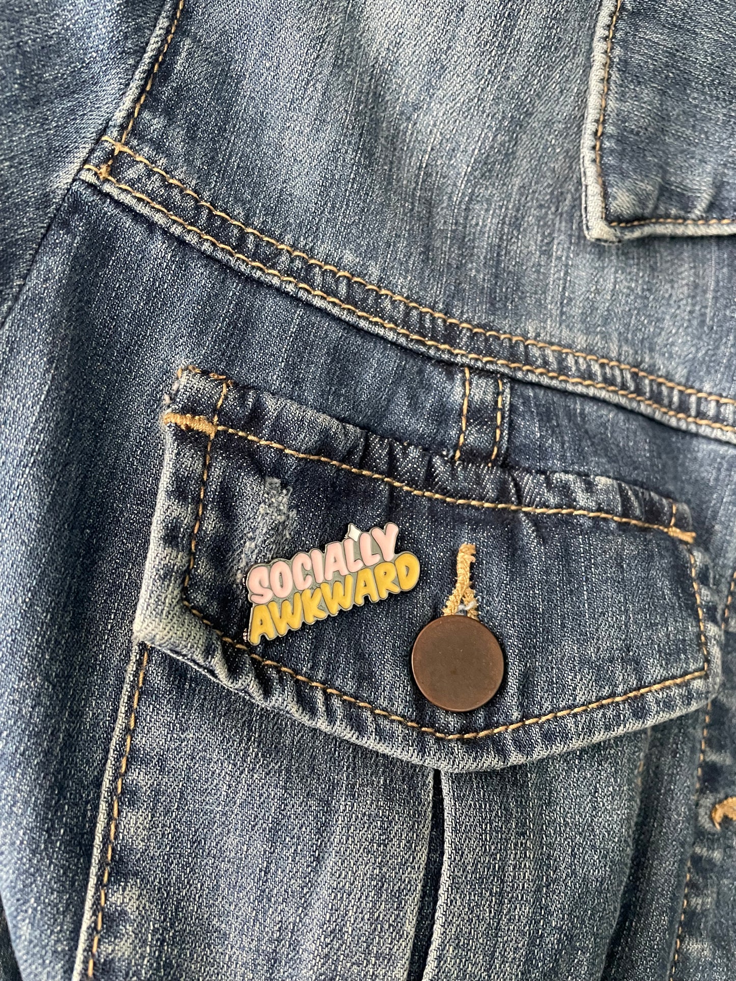 Socially Awkward Enamel Pin