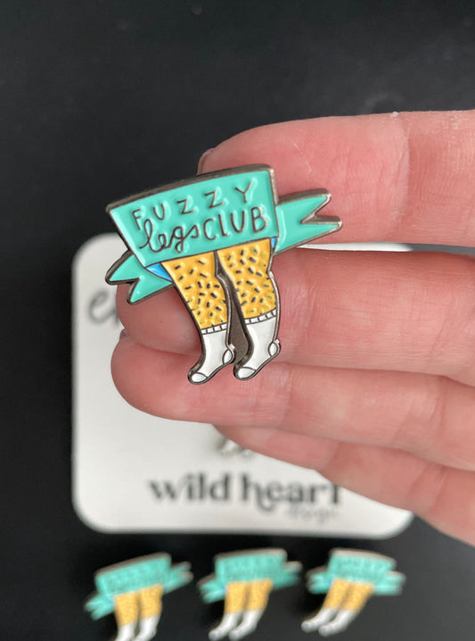 Fuzzy Leg Club enamel pin