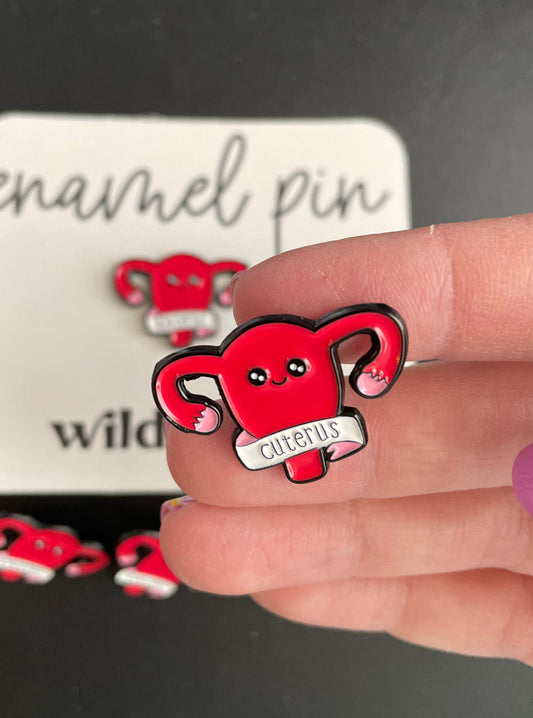 Cuterus Uterus enamel pin