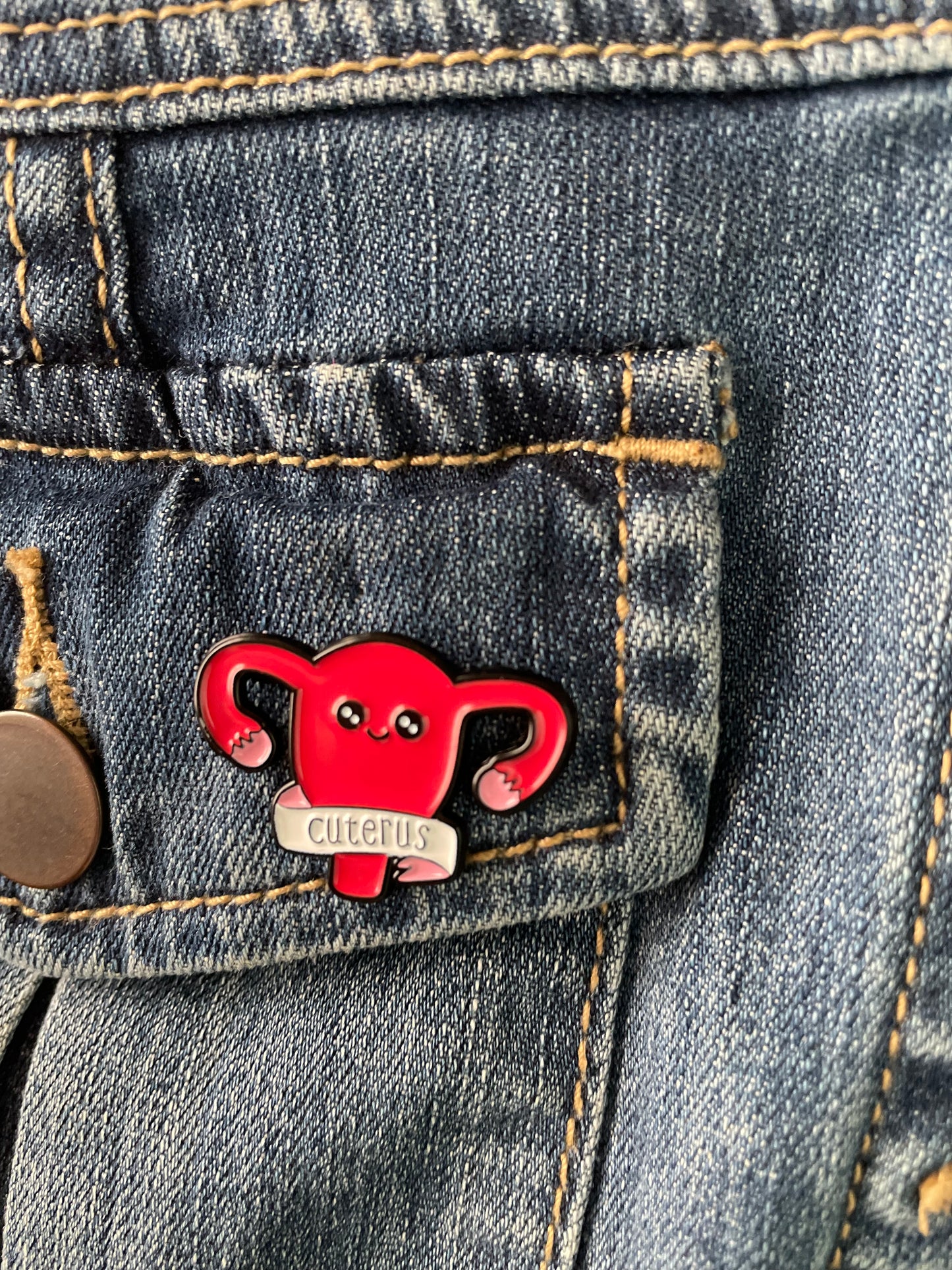 Cuterus Uterus enamel pin