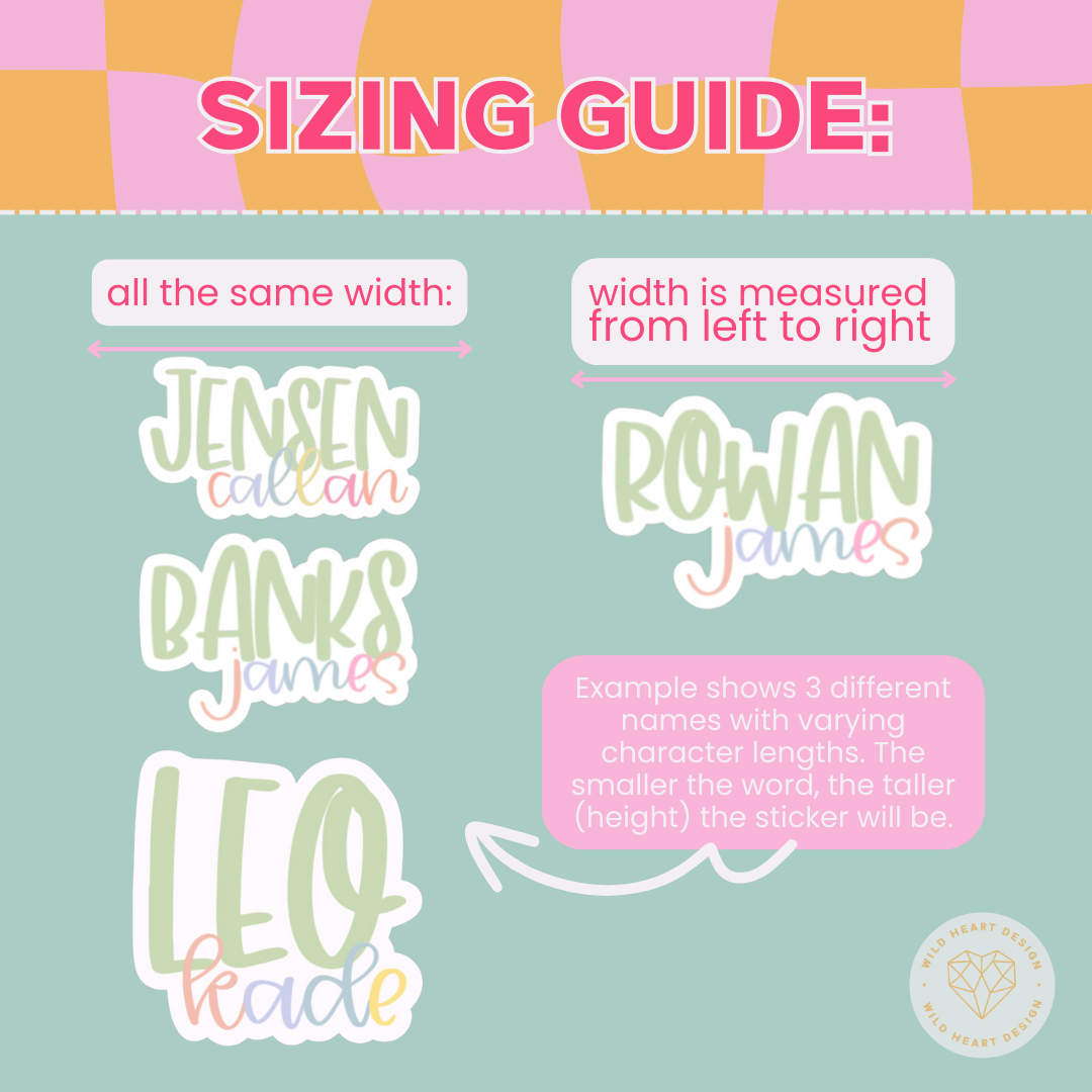 Personalized Two Line Name Sticker