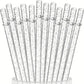 Clear Sparkle 11" Long Hard Plastic Tumbler Straw