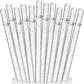 Clear Sparkle 9" Long Hard Plastic Tumbler Straw