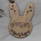 Personalized Wood Easter Name Tag - Floral Egg