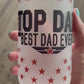 Best Dad Ever glass beer can with lid and straw