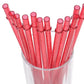 Red Sparkle 9" Long Hard Plastic Tumbler Straw