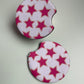 Pink star car coaster set