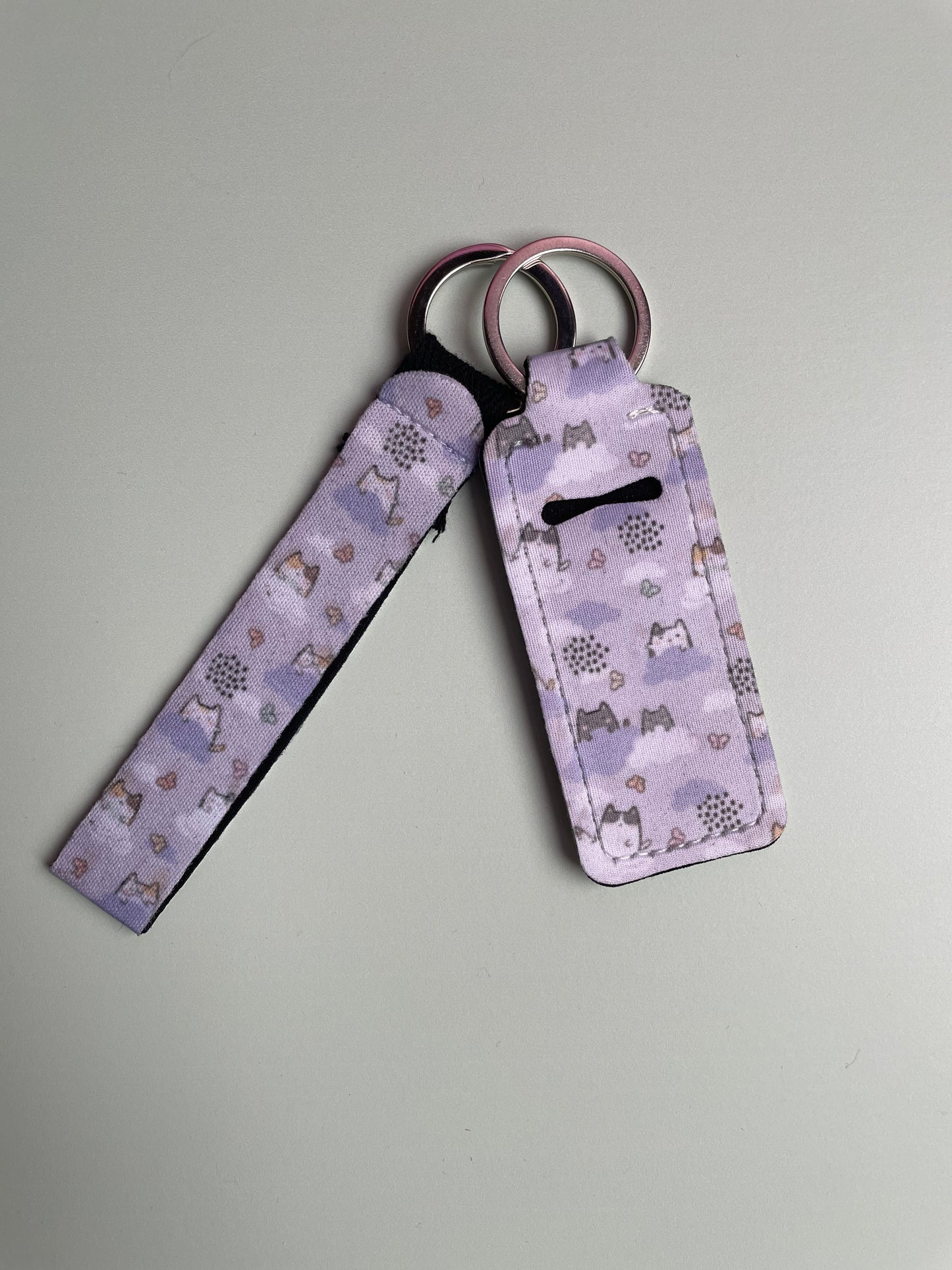 Cat and butterfly wristlet set